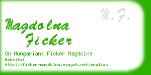 magdolna ficker business card